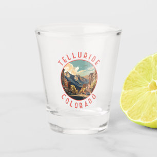 Vaso De Chupito Círculo alterado por el retro de Telluride Colorad