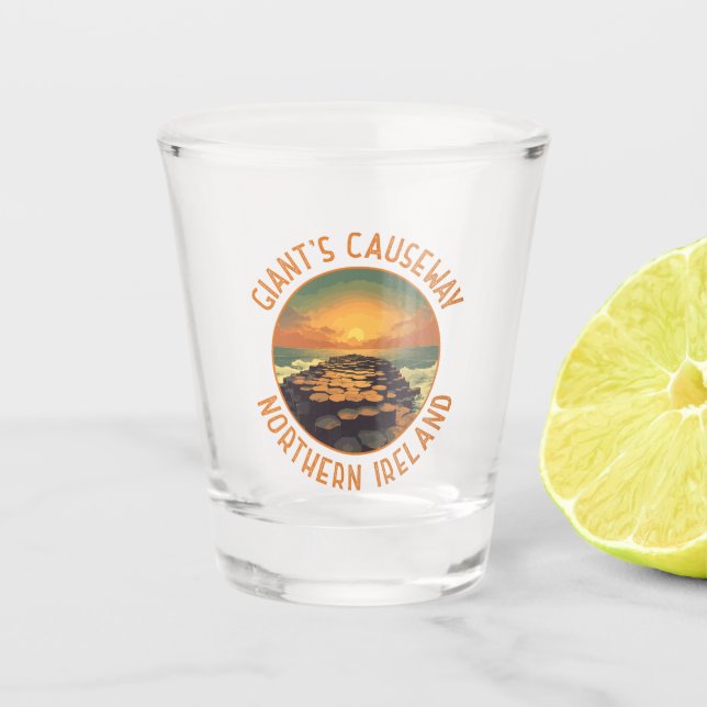 Vaso De Chupito Circulo angustiado retro de Irlanda del paso eleva (Anverso)