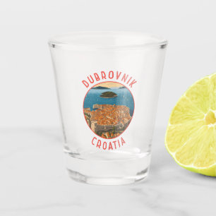 Vaso De Chupito Círculo de angustia retro de Dubrovnik Croacia