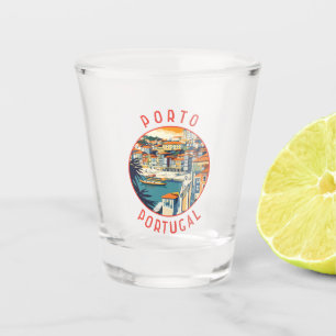 Vaso De Chupito Círculo de angustia retro de Porto Portugal