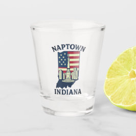 Vaso De Chupito Círculo del Monumento de Naptown Indiana