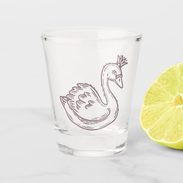 Vaso De Chupito Cisne en la corona (Anverso)