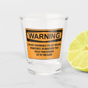 Vaso De Chupito Cita de consumición del fiesta amonestador