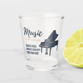 Vaso De Chupito cita de piano, amante de la música