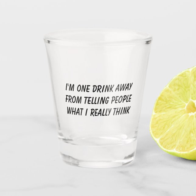 Vaso De Chupito Cita divertida de borracho (Anverso)
