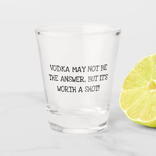 Vaso De Chupito Cita divertida de borracho | Vodka (Anverso)