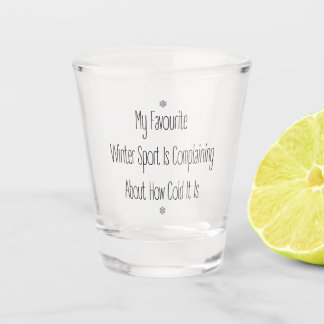 Vaso De Chupito Cita divertida de regalo Mi deporte de invierno fa