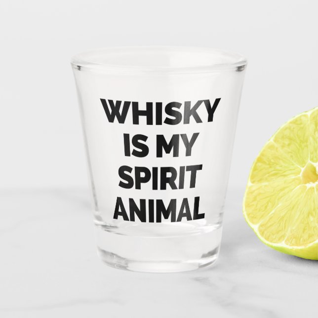 Vaso De Chupito Cita divertida para animales Whisky Spirit (Anverso)