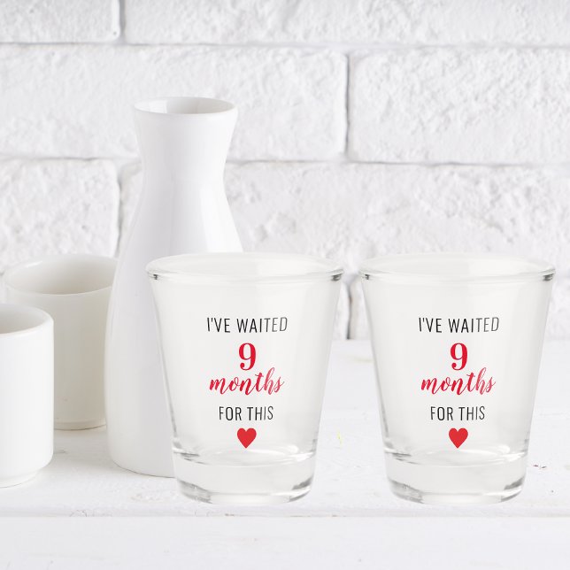 Vaso De Chupito Cita divertida sobre el embarazo de Red Post (Subido por el creador)