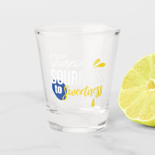 Vaso De Chupito Cita motivacional de limón de amargo a dulce