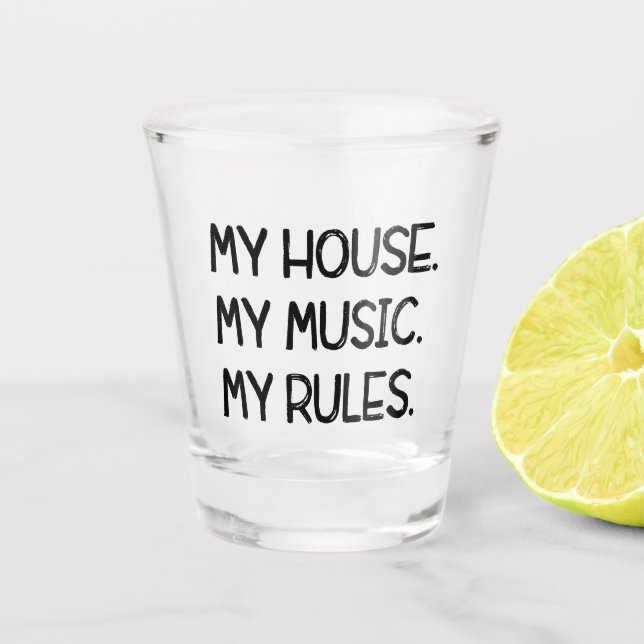 Vaso De Chupito Cita musical moderna con inicio (Anverso)