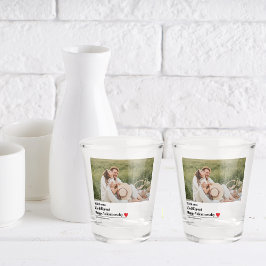 Vaso De Chupito Cita romántica de moda | Mejor regalo de Valentine