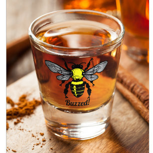 Vaso De Chupito Cita zumbada insecto lindo divertido de la abeja