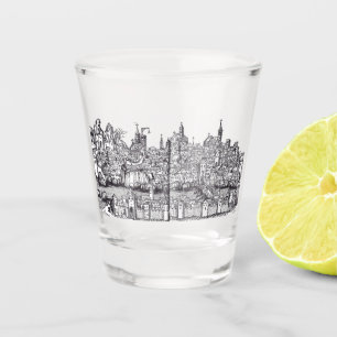 Vaso De Chupito Ciudad de Basilea en el noroeste de Suiza