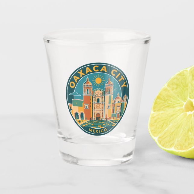 Vaso De Chupito Ciudad de Oaxaca México (Anverso)