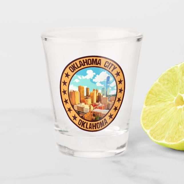 Vaso De Chupito Ciudad de Oklahoma (Anverso)