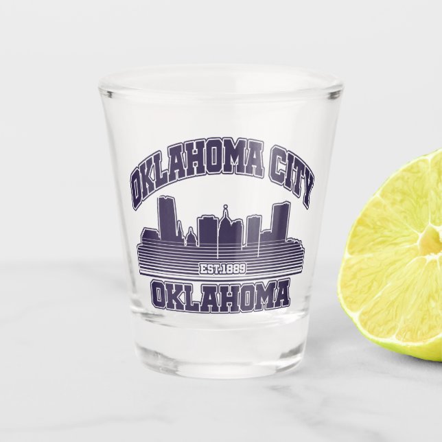 Vaso De Chupito Ciudad de Oklahoma, Oklahoma (Anverso)