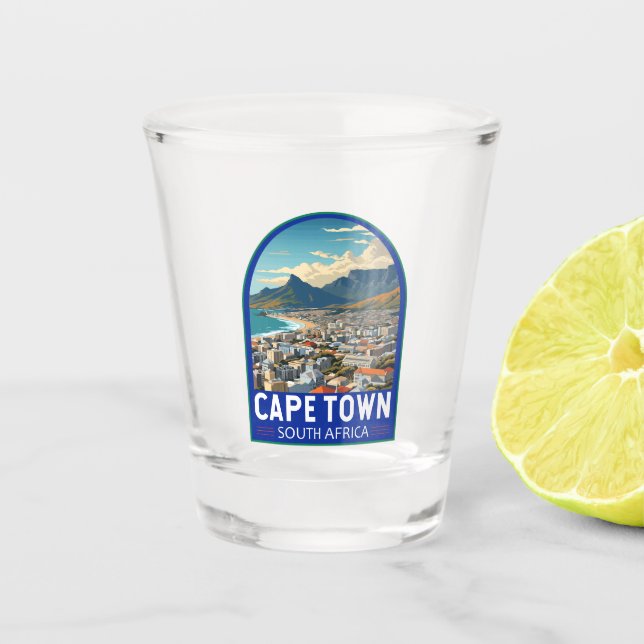 Vaso De Chupito Ciudad del Cabo Sudáfrica Viaje de arte (Anverso)