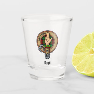 Vaso De Chupito Clan Boyd Escudo sobre Tartán