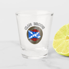 Vaso De Chupito Clan Brodie Tartan Knot & Flag