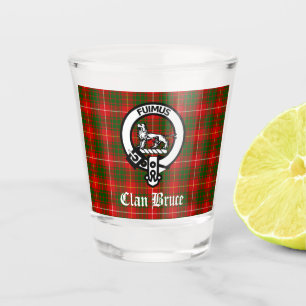 Vaso De Chupito Clan Bruce Escudo Badge & Tartan