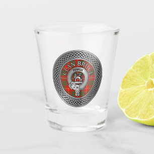 Vaso De Chupito Clan Bruce Escudo y Tartan Knot