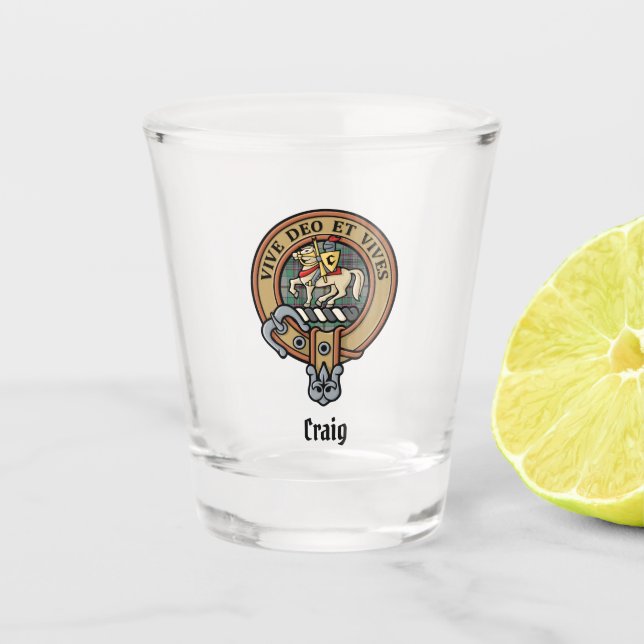 Vaso De Chupito Clan Craig Escudo Shot Glass (Anverso)