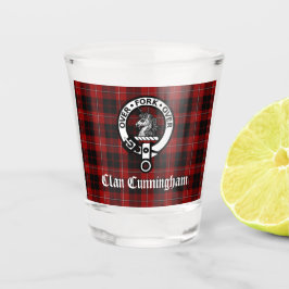 Vaso De Chupito Clan Cunningham Badge & Tartan