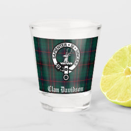 Vaso De Chupito Clan Davidson Escudo Badge y Personalizable Tartán