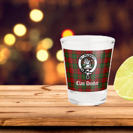 Vaso De Chupito Clan Dunbar Tartan & Escudo Badge