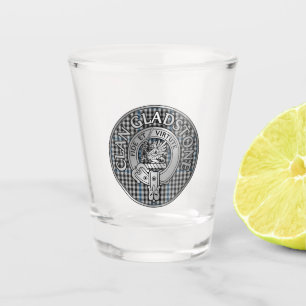 Vaso De Chupito Clan Gladstone Escudo y Tartán