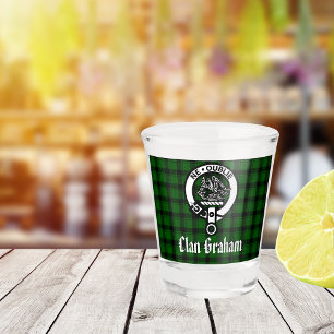 Vaso De Chupito Clan Graham Escudo Badge y Tartán