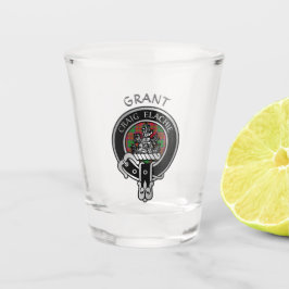 Vaso De Chupito Clan Grant Escudo y Tartan Shot Glass