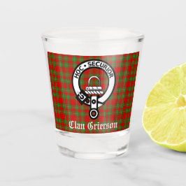 Vaso De Chupito Clan Grierson Escudo Badge & Tartan