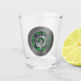 Vaso De Chupito Clan MacDonald Escudo y Tartan Knot