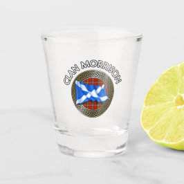 Vaso De Chupito Clan Morrison Tartan Knot & Flag