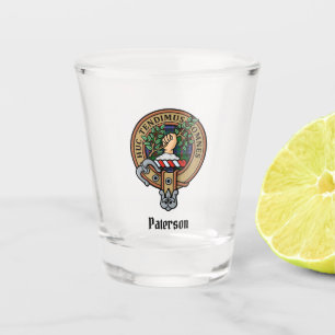 Vaso De Chupito Clan Paterson Escudo sobre Tartán