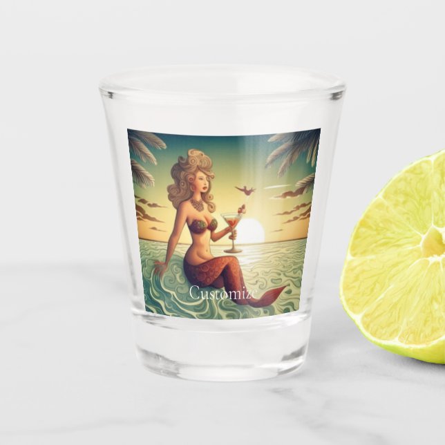 Vaso De Chupito Clásica Martini Mermaid Thunder_Cove (Anverso)