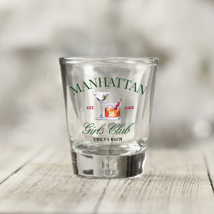 Vaso De Chupito Clásico Club de Cócteles Verde y Chica Rojo