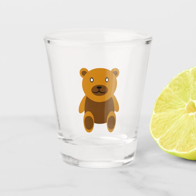Vaso De Chupito Clásico de teddybear marrón (Anverso)