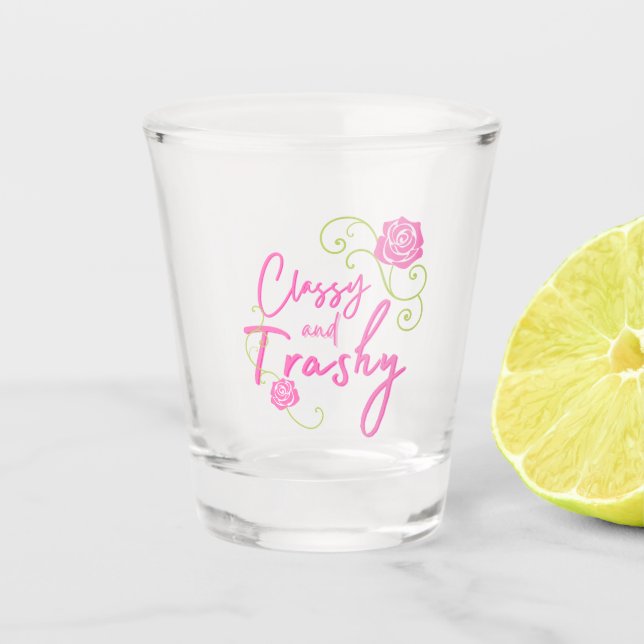 Vaso De Chupito Clásico y Vulgar Rosa   (Anverso)