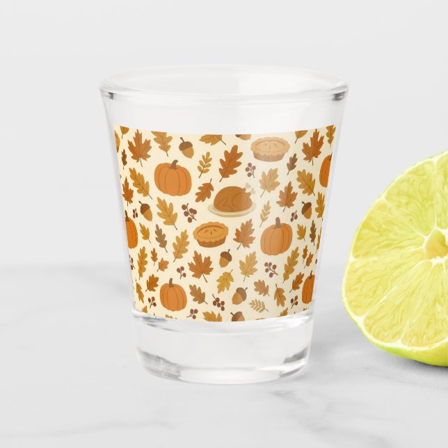 Vaso De Chupito Classic Thanksgiving patterned  (Anverso)