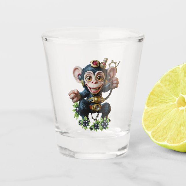Vaso De Chupito Clockwork Cavekeeper – El Mono Susurrante  (Anverso)