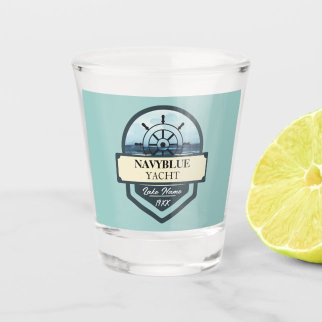 Vaso De Chupito Club náutico de la Marina Azul (Anverso)