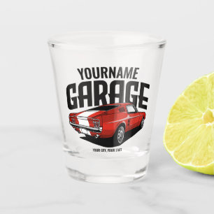 Vaso De Chupito Coche muscular personalizado 1967 Fastback Rojo Ga