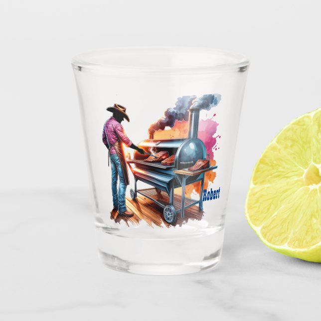 Vaso De Chupito Cocina de vaquero occidental cocinando en Personal (Anverso)