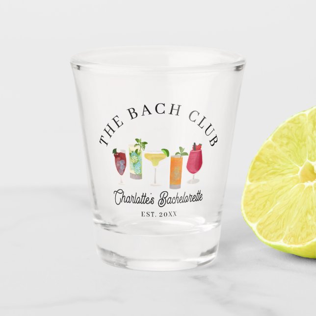 Vaso De Chupito Cócteles de soltera del Club Bach Bebidas (Anverso)