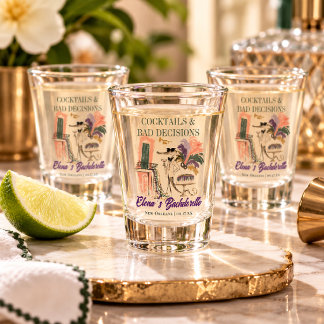 Vaso De Chupito Cócteles y malas decisiones Nueva Orleans Despedid
