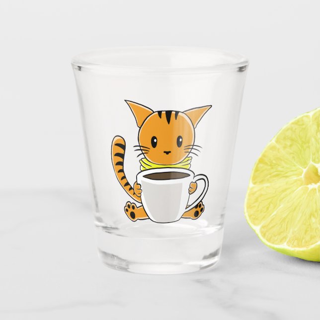 Vaso De Chupito Coffee Cat Shotglass (Anverso)