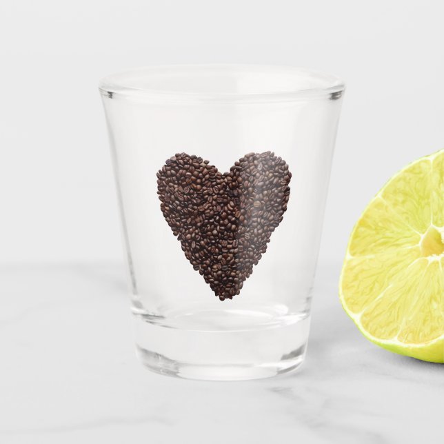 Vaso De Chupito Coffee Heart (Anverso)